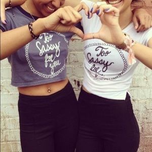 brandy melville “TOO SASSY” tee
